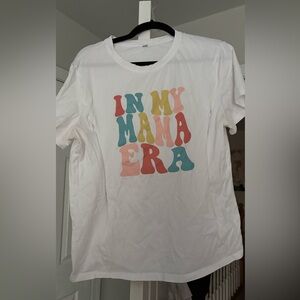 “In my mama era” nursing t-shirt. Double zipper for easy breastfeeding.
